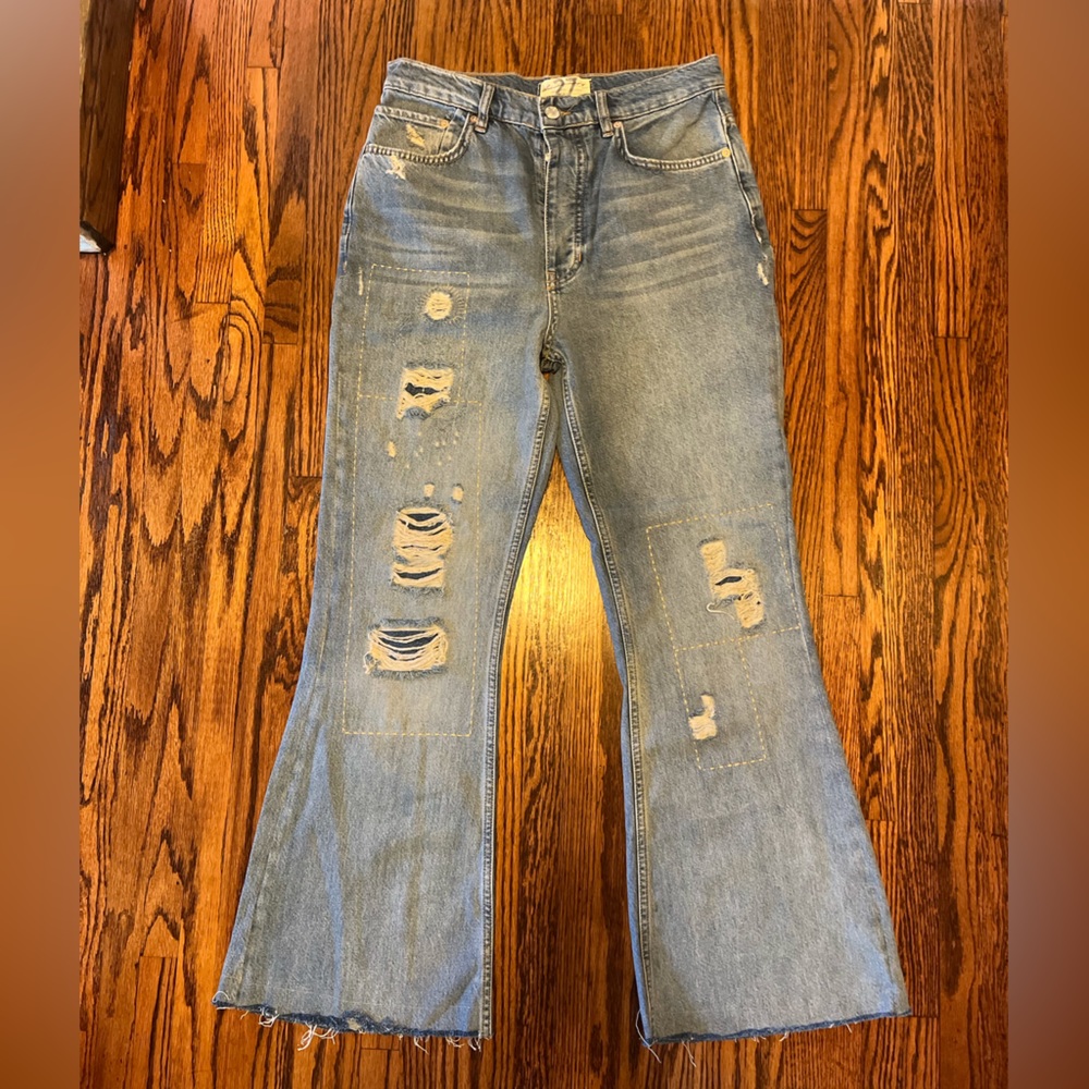 Free People Curvy Bell Bottom Jeans size 27